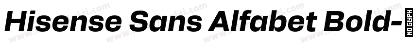 Hisense Sans Alfabet Bold字体转换